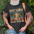 Vintage Best Cat Dad Ever Tabby Fathers Day Gift For Daddy Unisex T-Shirt Gifts for Old Men