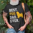 Vintage Best Pug Dad Ever Fathers Day Dog Gifts Unisex T-Shirt Gifts for Old Men