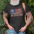 Vintage Bjj Jiu-Jitsu Dad American Usa Flag Sports T-Shirt Gifts for Old Men