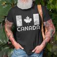 Vintage Canada Flag Shirt Canada Day V3 Unisex T-Shirt Gifts for Old Men