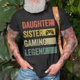 Vintage Gamer Girl T-Shirt, Tochter & Schwester Gaming Legende Geschenke für alte Männer
