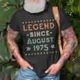 Vintage Legend Seit August 1975 Geburtstag Männer Frauen T-Shirt Geschenke für alte Männer