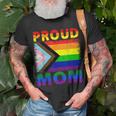 Vintage Lgbtq Rainbow Flag Proud Ally Pride Mom T-Shirt Gifts for Old Men