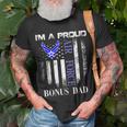 Vintage Im A Proud Air Force Bonus Dad With American Flag T-Shirt Gifts for Old Men
