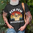 Vintage Retro Pug Pew Pew Madafakas Pug Pew Pew T-Shirt Gifts for Old Men