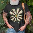 Vintage Shamrock Leaf Lucky Darts St Patricks Day Unisex T-Shirt Gifts for Old Men