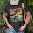 Vintage Tante Siter Gaming Legende Retro Video Gamer Tante T-Shirt Geschenke für alte Männer
