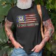Vintage US Coast Guard Dad American Flag Veteran T-Shirt Gifts for Old Men