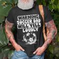 Vintage Warning Soccer Dad Will Yell Loudly For Men T-Shirt Gifts for Old Men