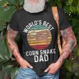 Vintage Worlds Best Corn Snake Dad Pet Snake T-Shirt Gifts for Old Men