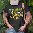 Volleyball Dad American Flag Unisex T-Shirt Gifts for Old Men
