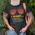 I Want To Ride My Bicycle I Sonnenbrillen T-Shirt Geschenke für alte Männer