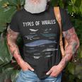 Whale Lover Whale Lover Gift Types Of Whales Unisex T-Shirt Gifts for Old Men