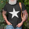 White Star On Front Unisex T-Shirt Gifts for Old Men