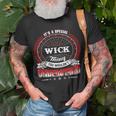 Wick Family Crest Wick Wick Clothing WickWick T Gifts For The Wick Unisex T-Shirt Gifts for Old Men