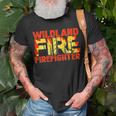 Wildland Fire Rescue Department Firefighters Firemen Uniform T-Shirt Gifts for Old Men