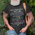I Will Teach On A Boat A Goat I Will Teach Everywhere T-Shirt Gifts for Old Men