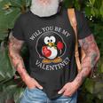 Will You Be My Valentine Valentines Day T-Shirt Gifts for Old Men