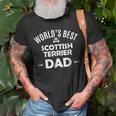 Worlds Best Scottish Terrier DadScottie Dog Unisex T-Shirt Gifts for Old Men