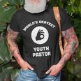 Worlds Okayest Youth Pastor Oksign Best Funny Gift Church Unisex T-Shirt Gifts for Old Men