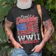 Wwii Veteran Usa Proud Daughter Women Girls T-shirt Gifts for Old Men