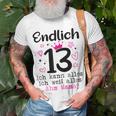 13 Geburtstag Mädchen Endlich 13 Jahre T-Shirt Geschenke für alte Männer
