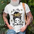 20Th Birthday Decorations Girl Messy Bun 20 Years Old Bday Unisex T-Shirt Gifts for Old Men