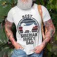 Best Dog Father Dad Vintage Siberian Husky T-Shirt Gifts for Old Men