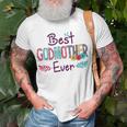 Best Godmother Ever Women Flower Decor Mom Unisex T-Shirt Gifts for Old Men