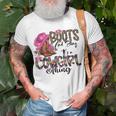 Boots & Bling Its A Cowgirl Thing Love Cowboy Boots Leopard T-Shirt Gifts for Old Men