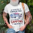 Camping Ich Bin Einfache Frau T-Shirt Geschenke für alte Männer