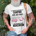 Camping Vorhersage Fürs Wochenende T-Shirt Geschenke für alte Männer