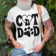 Cat Dad Heart Personalized Cat Dad Unisex T-Shirt Gifts for Old Men