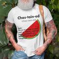 Chastained Definition Verb The Act Of Getting Run Over Unisex T-Shirt Gifts for Old Men