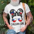 Chilean Girl Messy Hair Chile Pride Patriotic Womens Kids Unisex T-Shirt Gifts for Old Men