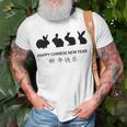 Chinesisches Neujahr Des Hasens T-Shirt Geschenke für alte Männer