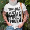 For Dad Fart Smells Dad Means Smart Fella T-shirt Gifts for Old Men