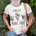Damen Crazy Plant Lady Garden Mama Plant Lady Plants Lover T-Shirt Geschenke für alte Männer