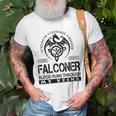 Falconer Blood Runs Through My Veins Unisex T-Shirt Gifts for Old Men