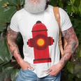 Fireman Fire Hydrant Fire Fighter T-Shirt Gifts for Old Men