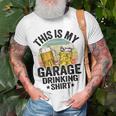 Garage Drinker Dad Vintage Beer This Is My Garage Drinking T-Shirt Gifts for Old Men