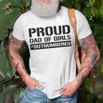 Girl Dad Proud Dad Of Girls Fathers Day Gift Unisex T-Shirt Gifts for Old Men