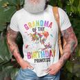 Grandma Of The Birthday Princess Gift Dabbing Unicorn Girl Unisex T-Shirt Gifts for Old Men