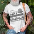 Herren Keine Zeit Muss Auf Die Baustelle Baumeister Hausbau T-Shirt Geschenke für alte Männer