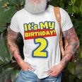 Kids 2 Year Old 2Nd Birthday Boys And Girls Its My Birthday Unisex T-Shirt Gifts for Old Men