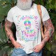 Kids Celebrating 9 Year Of Being Awesome With Tie-Dye Graphic Unisex T-Shirt Gifts for Old Men