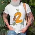 Kinder Geburtstags 2 Jahre Junge Dinosaurier Dino T-Shirt Geschenke für alte Männer