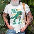 Kindergeburtstag Dino T-Shirt - Wild, Frech & 3 Jahre Alt Geschenke für alte Männer