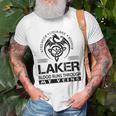 Laker Blood Runs Through My Veins V3 Unisex T-Shirt Gifts for Old Men