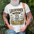 Legenden Sind Im April 1978 Geboren 45 Geburtstag Lustig V2 T-Shirt Geschenke für alte Männer